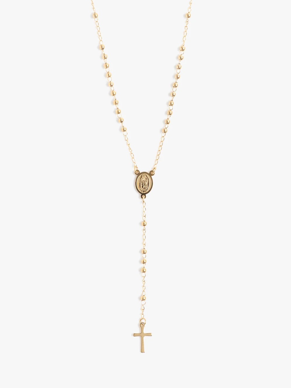MARRIN COSTELLO | ROSARY 3MM NECKLACE 18K GOLD PLATED STAINLESS STEEL